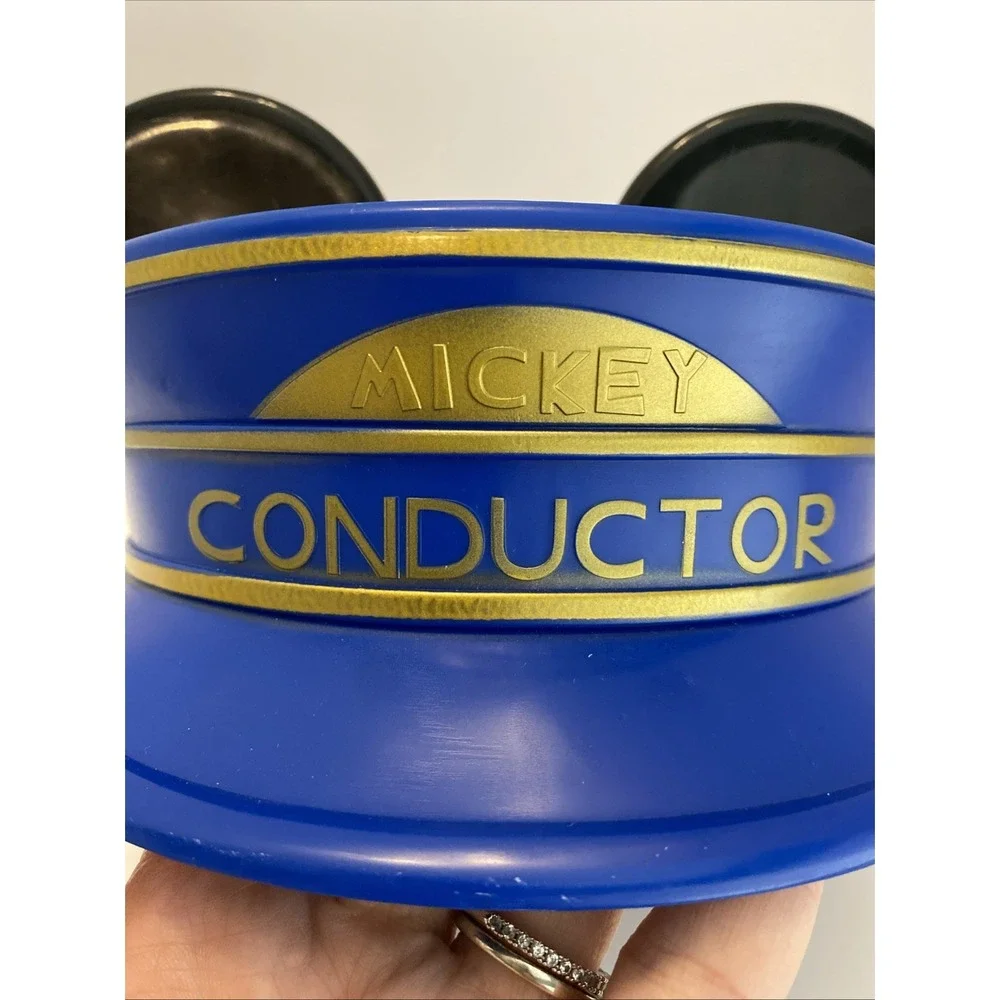 Mickey Mouse Ears‎ Train CONDUCTOR Hard Shell Hat Vintage RARE Costume Toy